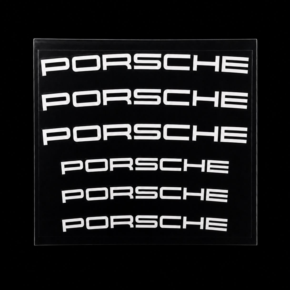 Premium Porsche Brake Caliper Decals x 6 WHITE