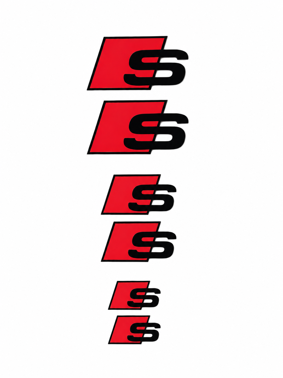 Audi S Line Brake Caliper Vinyl Stickers Pack Of 6 Heat Resistant - Black