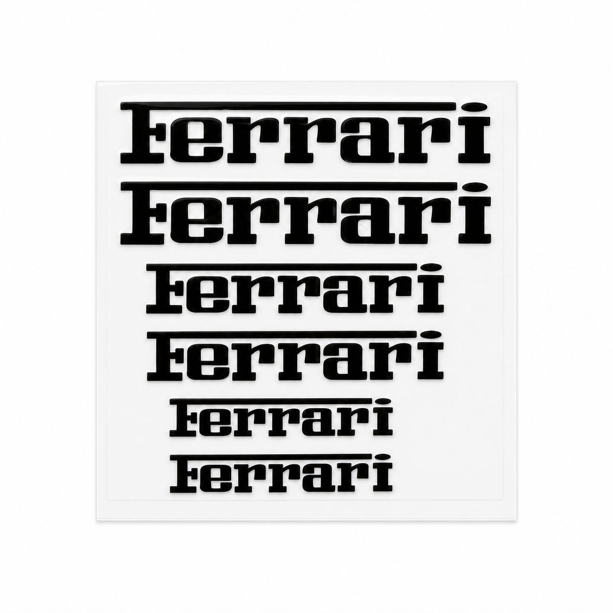 Ferrari Logo Vinyl Decal Sticker Pack Gloss Black Waterproof Multiple Sizes