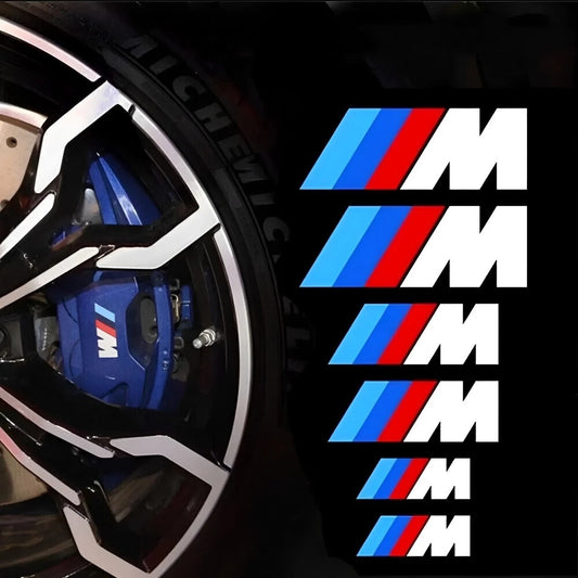 BMW M Performance Brake Caliper Stickers Decals white Set Vinyl Waterproof 6 Sizes