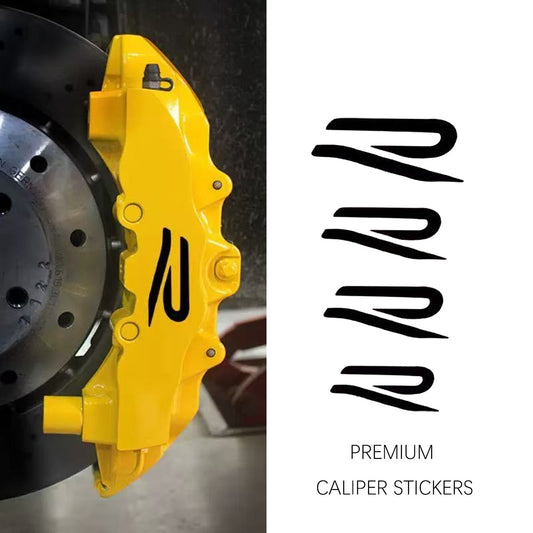 Brake Caliper R Logo Vinyl Stickers Decals Heat Resistant Waterproof Black
