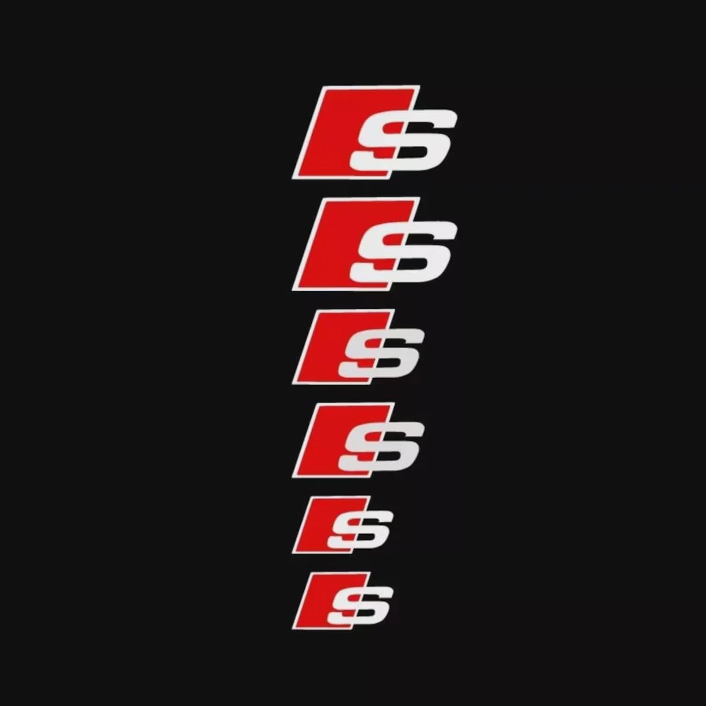 Audi S Brake Caliper Stickers Decals Red White Vinyl Set 6 Sizes Heat Resistant
