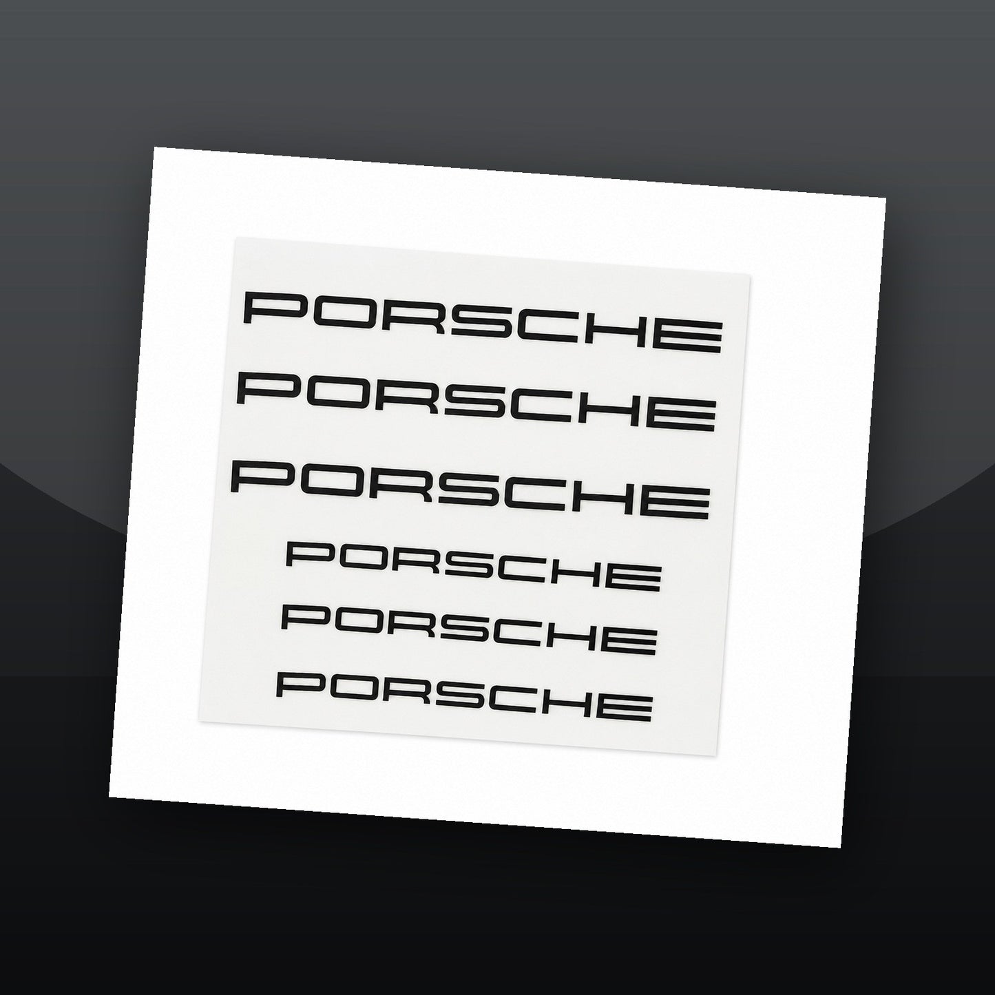 Premium Porsche Brake Caliper Decals x 6