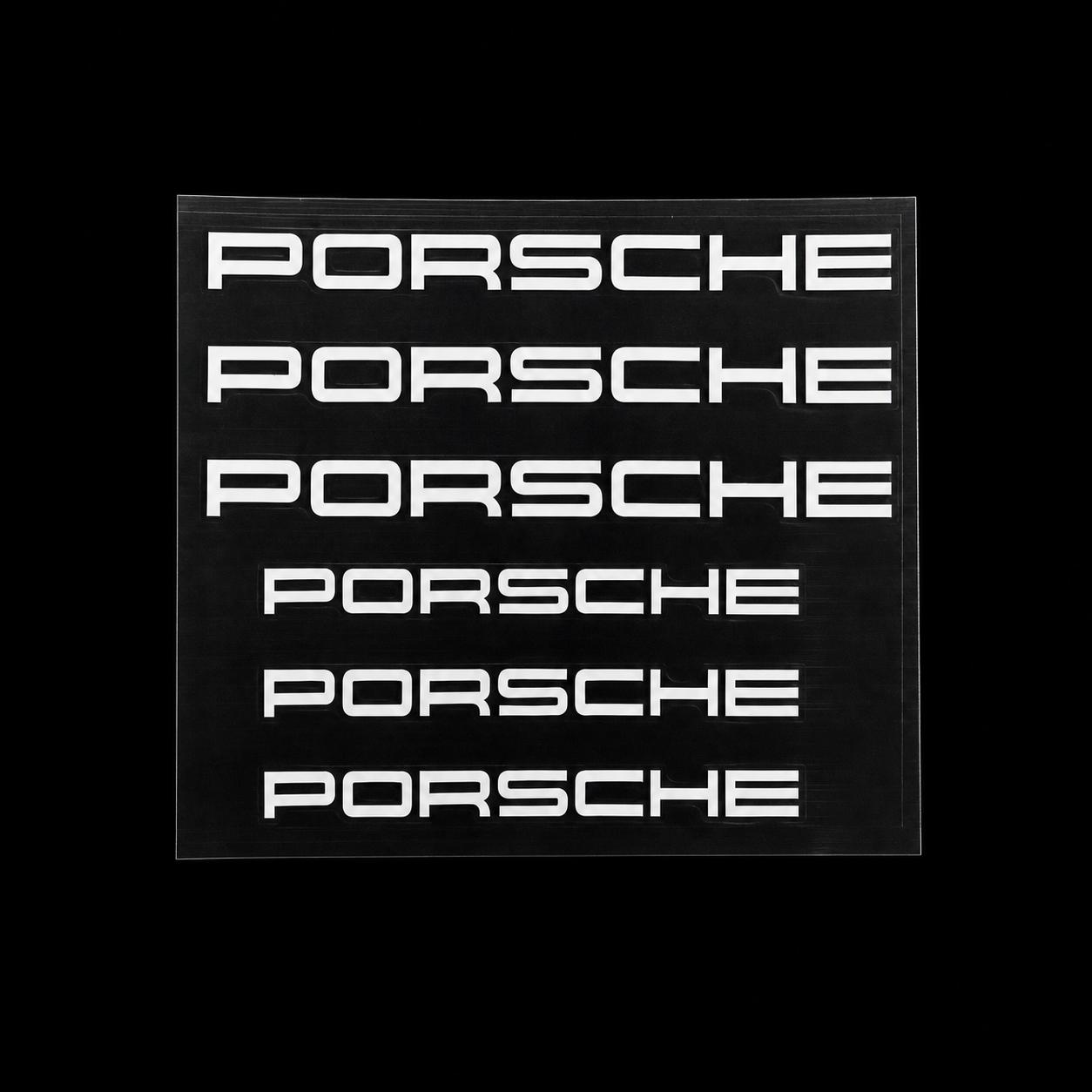 Premium Porsche Brake Caliper Decals x 6 WHITE