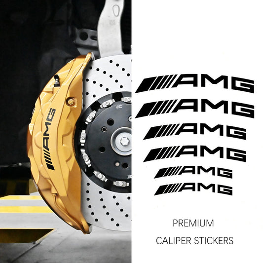AMG Style Logo Sticker Decal Set Black Vinyl Car Window Body 6pc