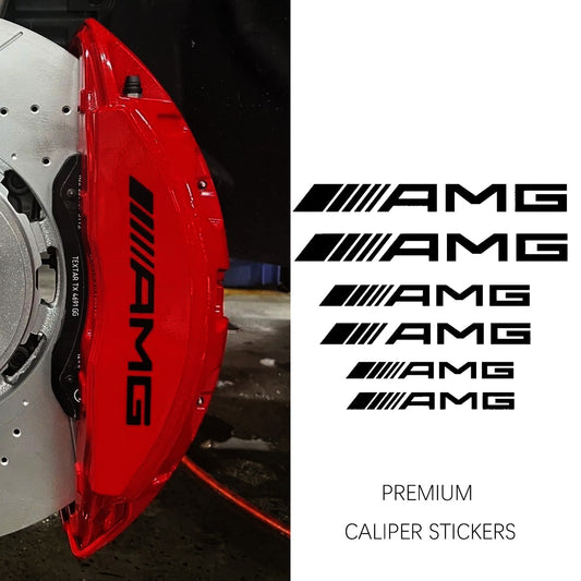 AMG Style Logo Sticker Decal Set Black Vinyl Car Window Body 6pc