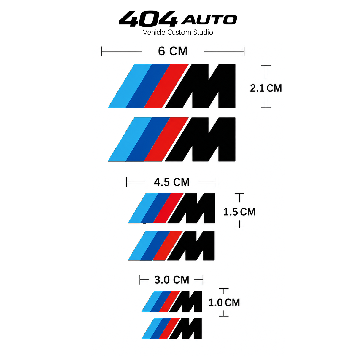 BMW M Performance Brake Caliper Stickers Decals  Black Set Vinyl Waterproof 6 Sizes
