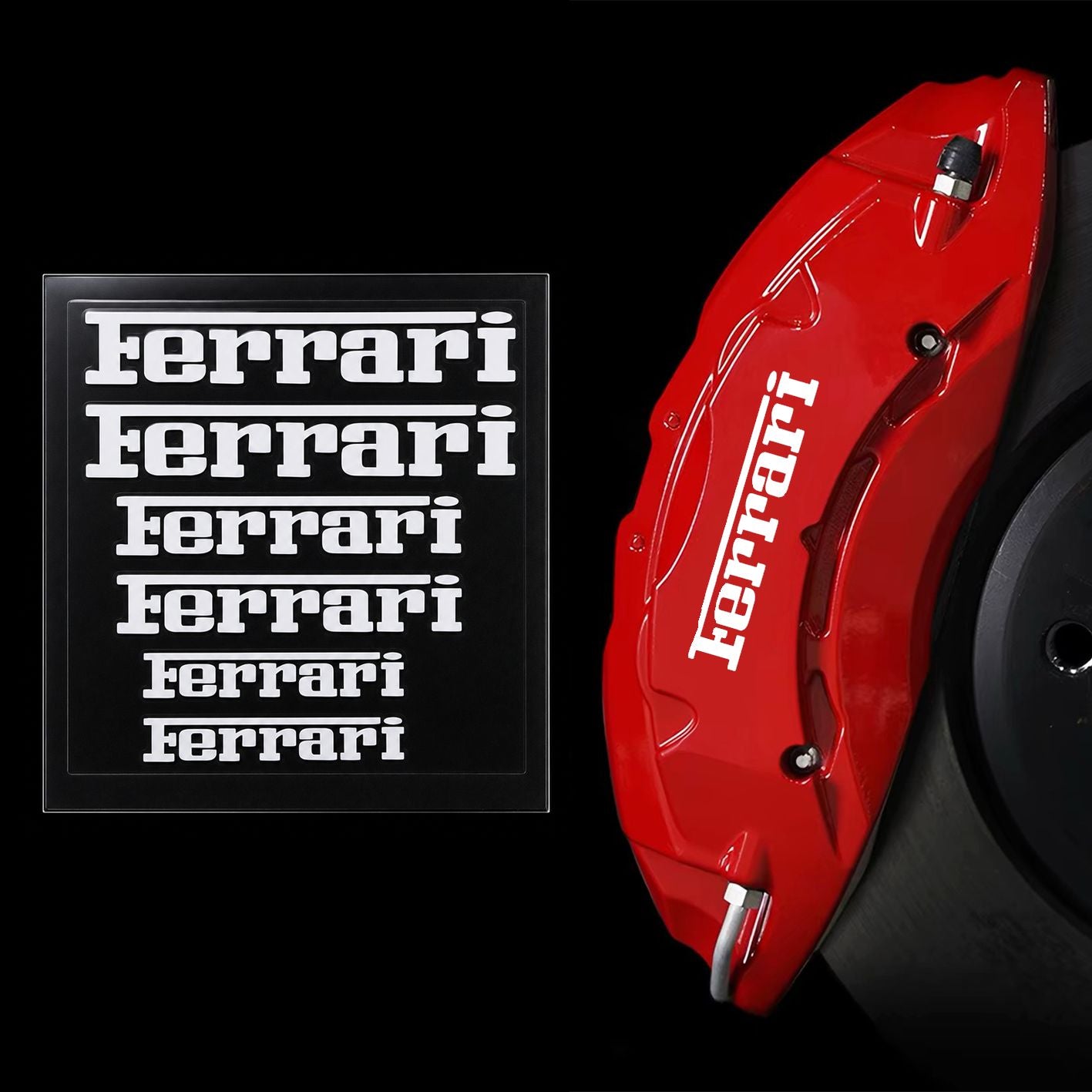 Ferrari Logo Vinyl Decal Sticker Pack Gloss WHITE Waterproof Multiple Sizes