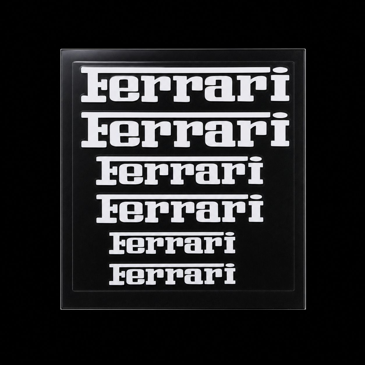 Ferrari Logo Vinyl Decal Sticker Pack Gloss WHITE Waterproof Multiple Sizes